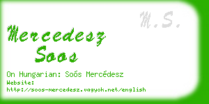 mercedesz soos business card